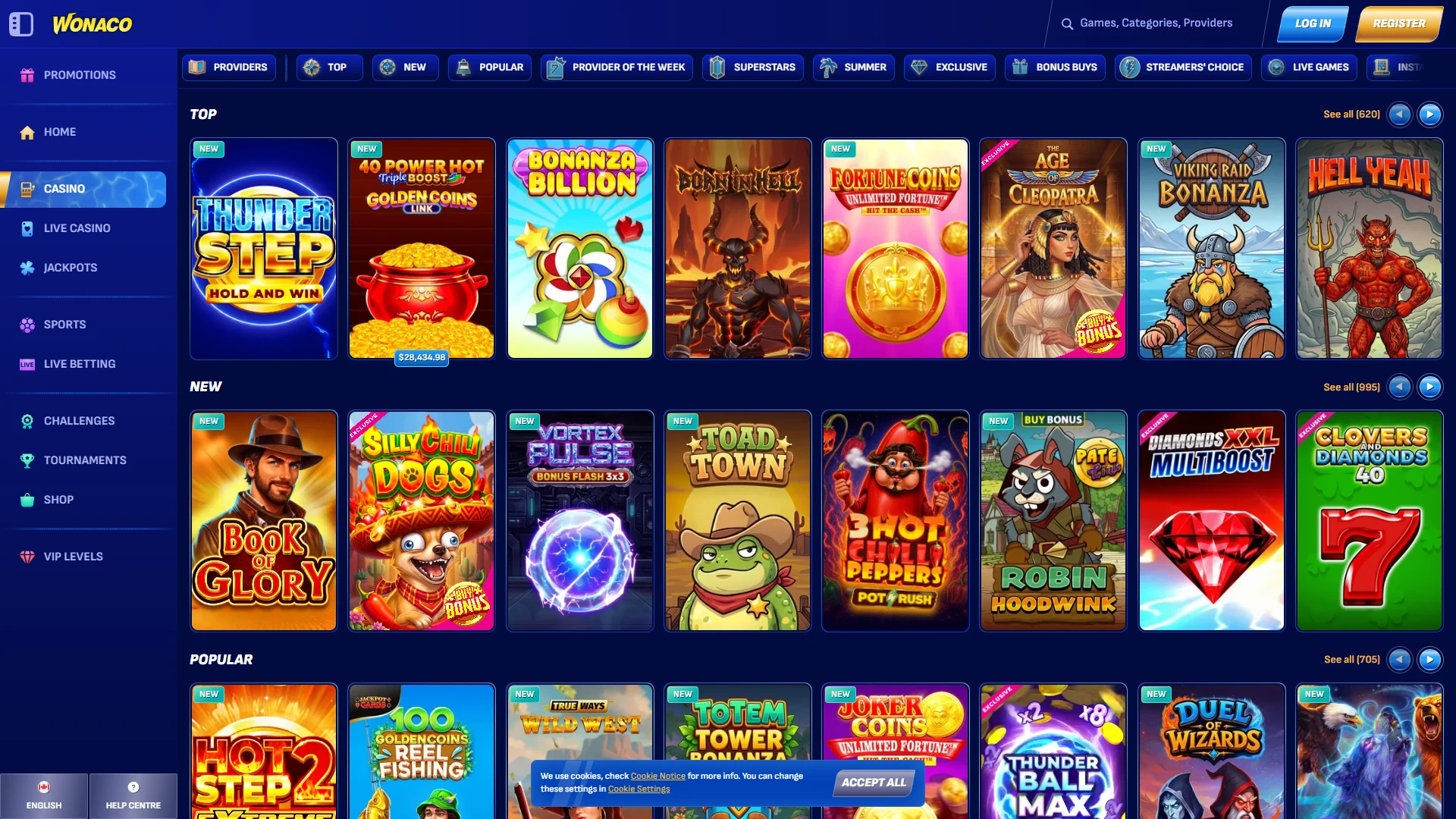 Wonaco game lobby